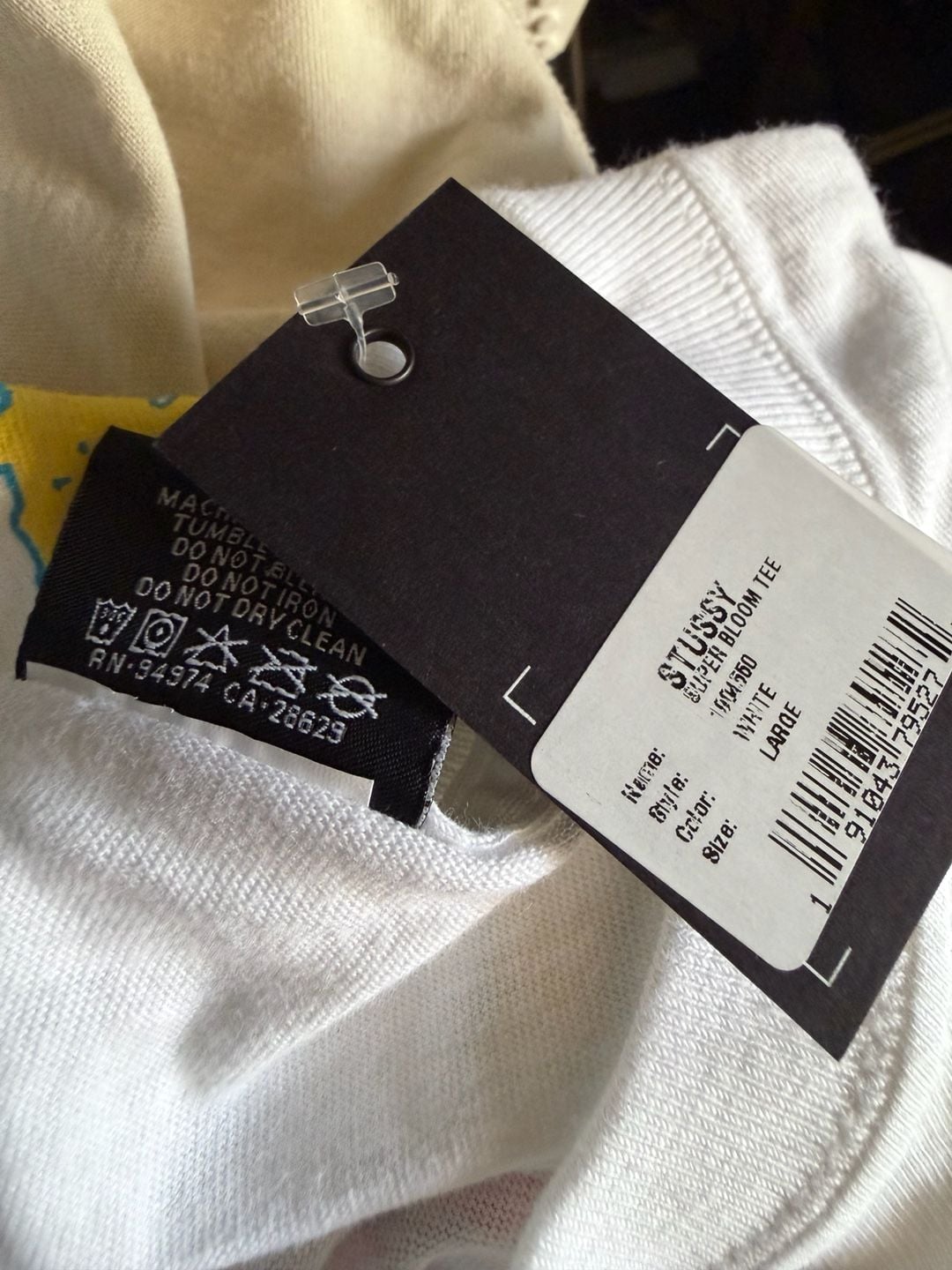 Stussy Super Bloom Tee White Large Graphic T-Shirt 7