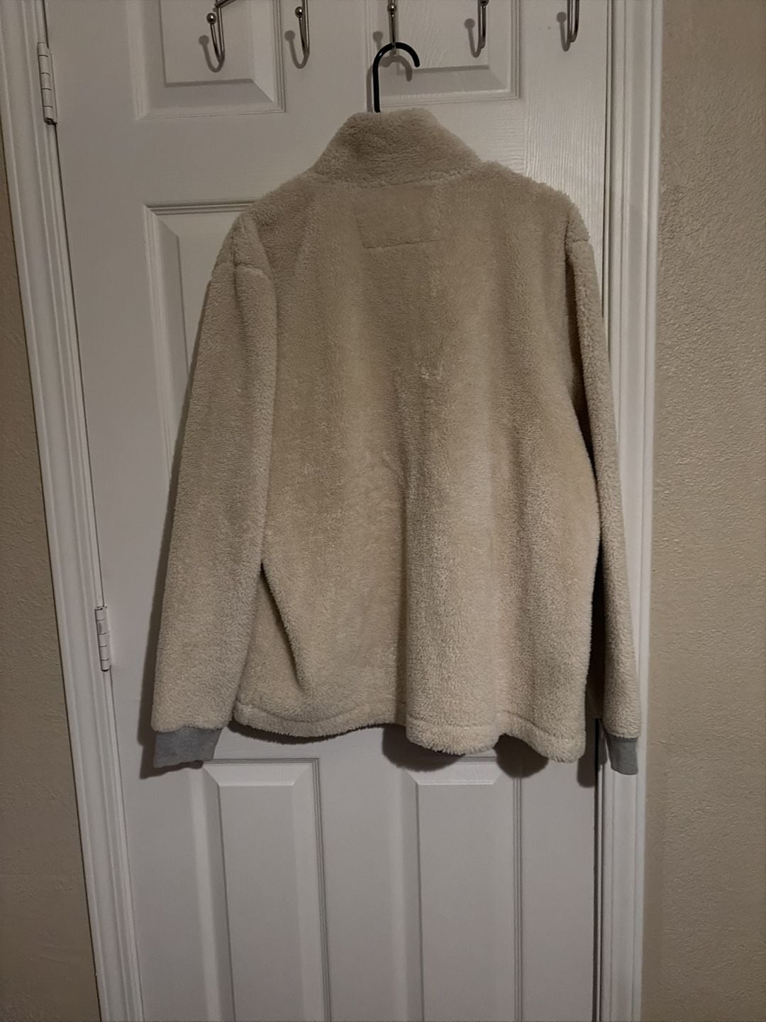 Vintage Banana Republic Cream Sherpa Fleece Full Zip Jacket XL#y2k 6