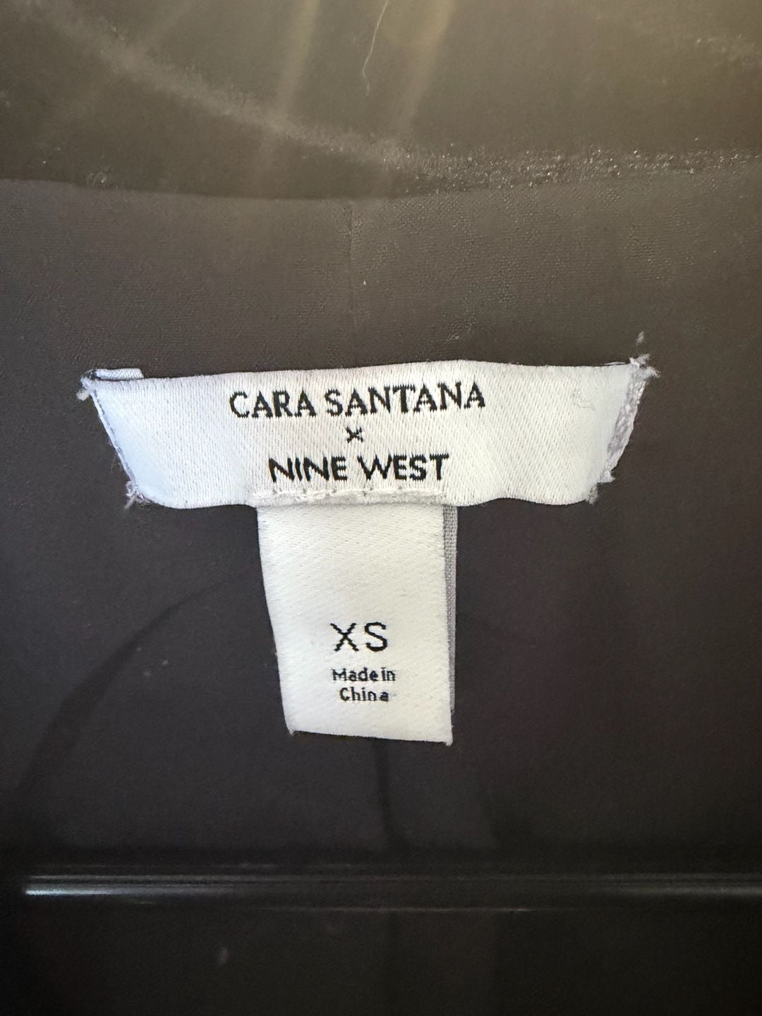 Cara Santana x Nine West Black Velvet Blazer Jacket XS 4