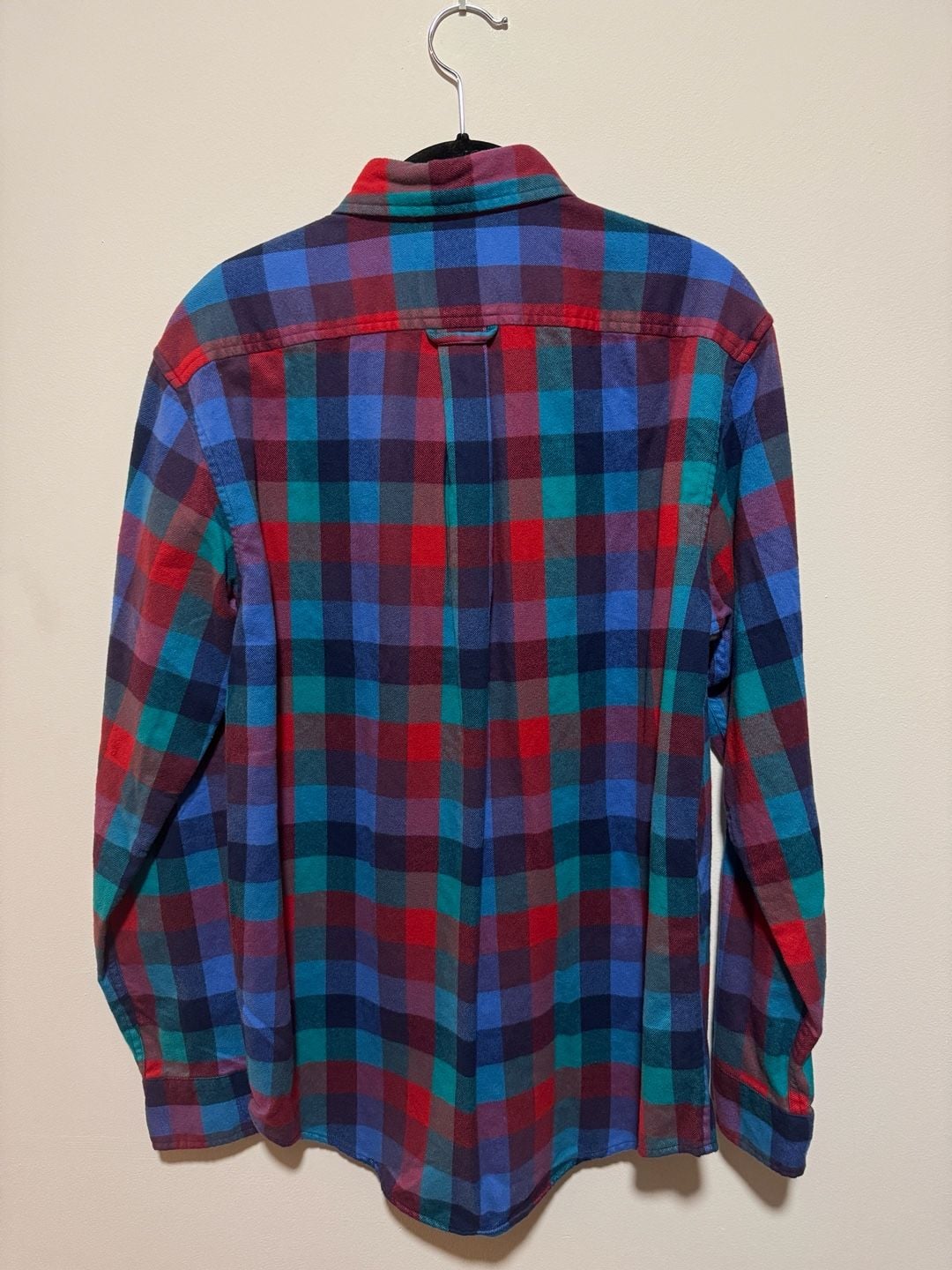 Lands’ End Men’s Flannel Shirt Small Multicolor Plaid Traditional Fit 3