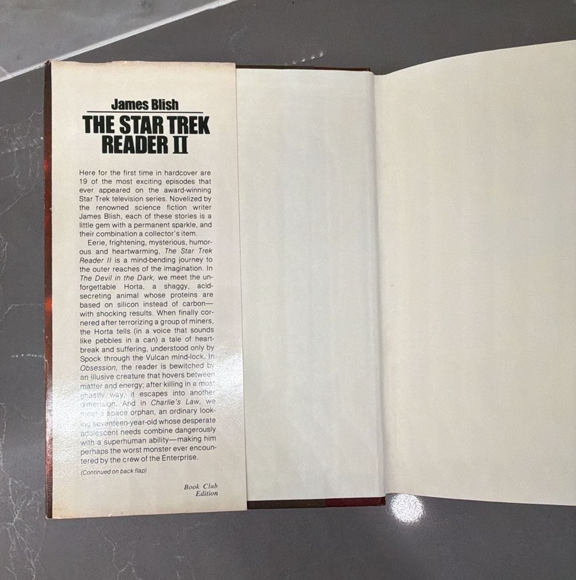 The Star Trek Reader II by James Blish Hardcover Book Club Edition 1977 5
