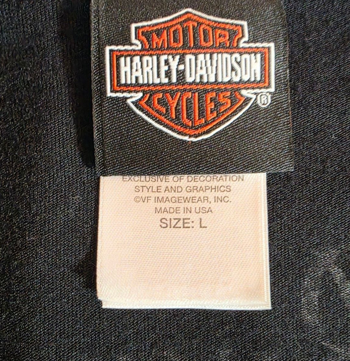 Harley-Davidson Women's Black and White Striped Short Sleeve Graphic Tee Size L Brandt's Wabash IN 5