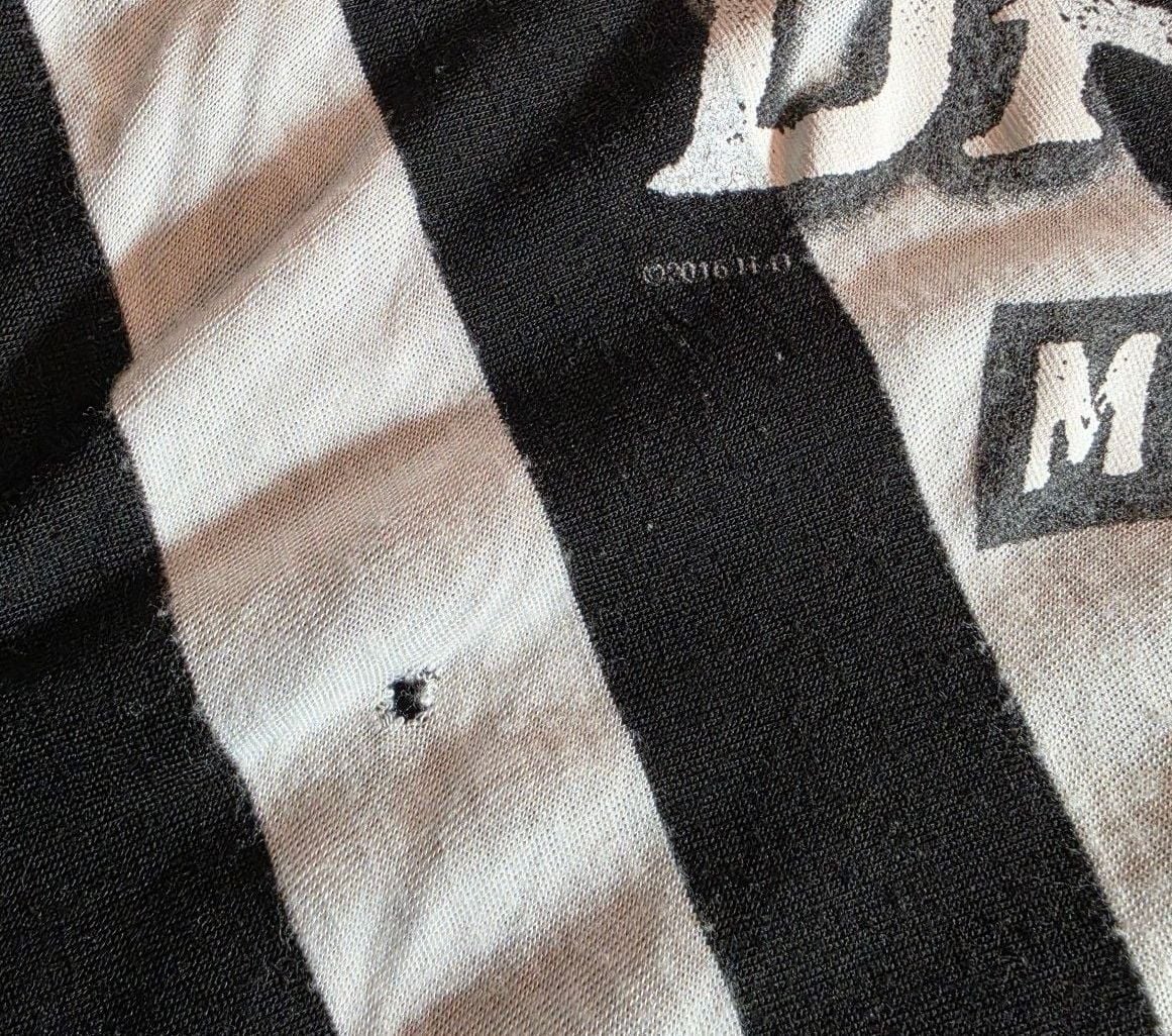 Harley-Davidson Women's Black and White Striped Short Sleeve Graphic Tee Size L Brandt's Wabash IN 4