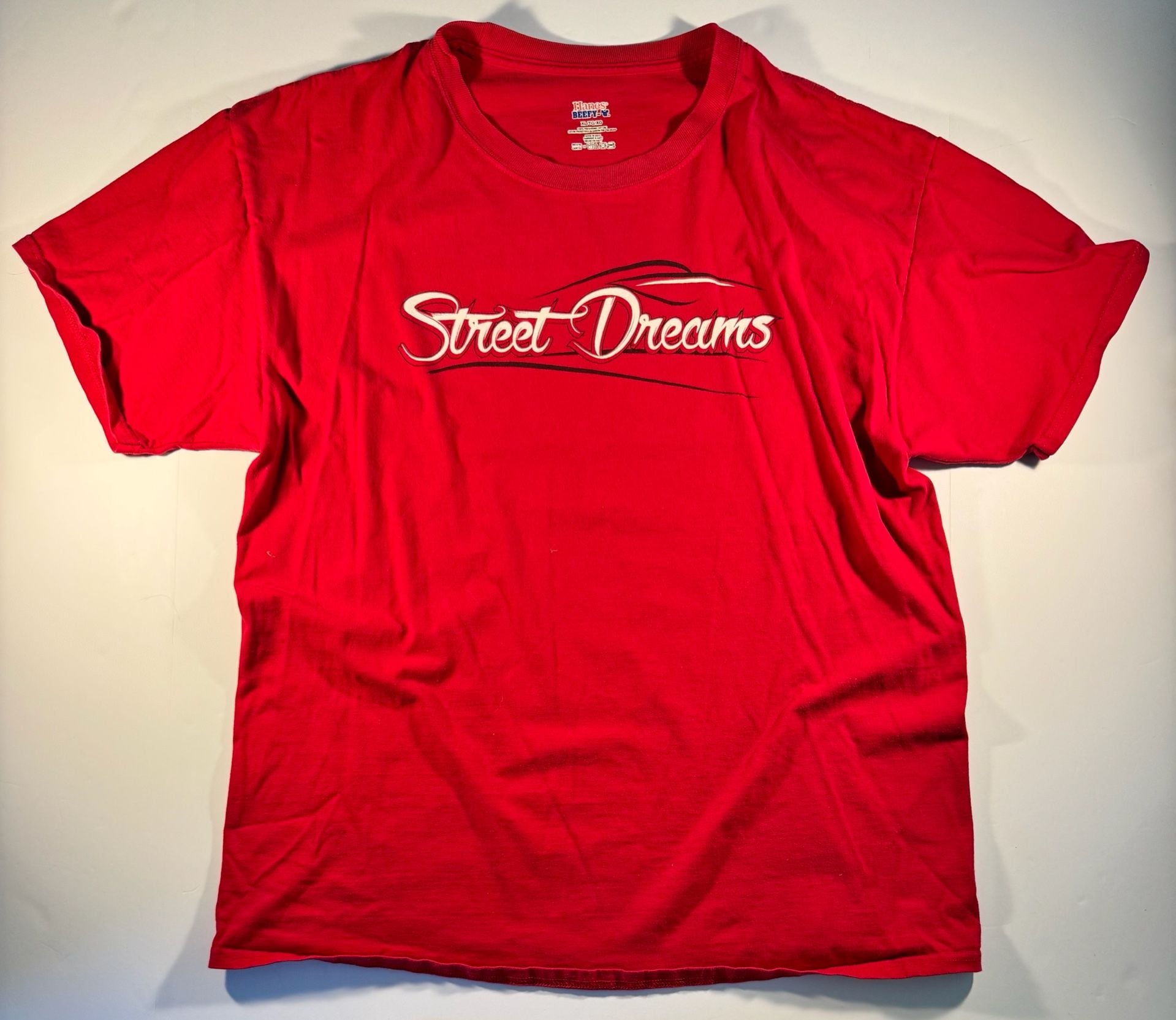 Hanes Beefy-T Street Dreams Red Graphic T-Shirt XL 2