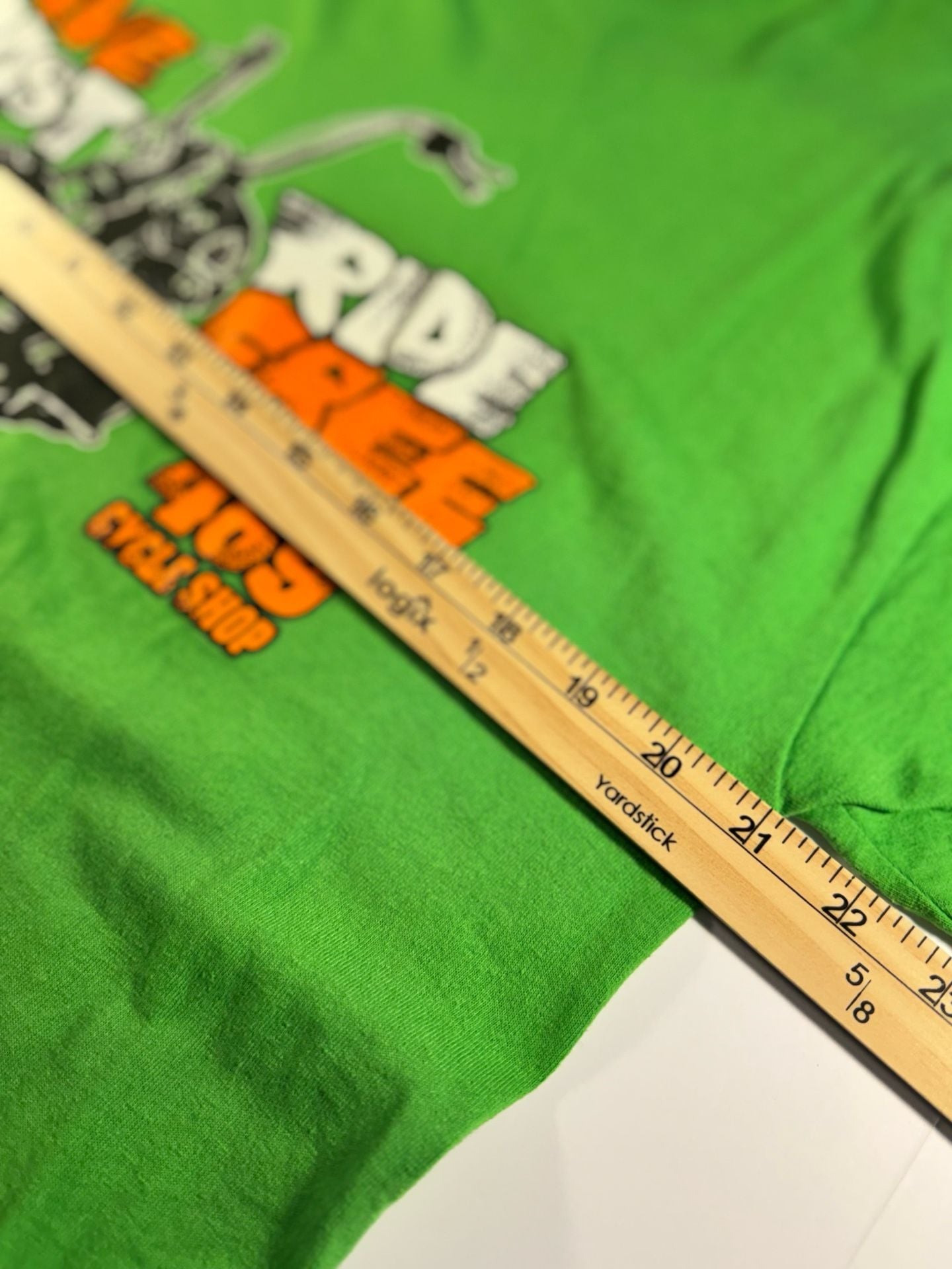 Gildan DryBlend 469 Cycle Shop Live Fast Ride Free Green Biker T-Shirt 5