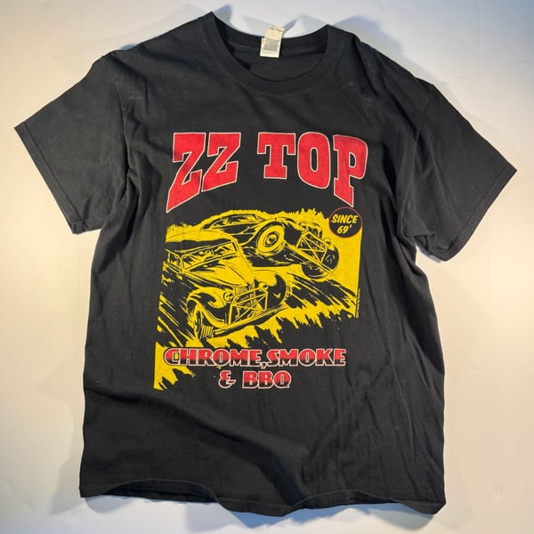 ZZ Top Chrome Smoke & BBQ 2017 Tour Concert Band T-Shirt