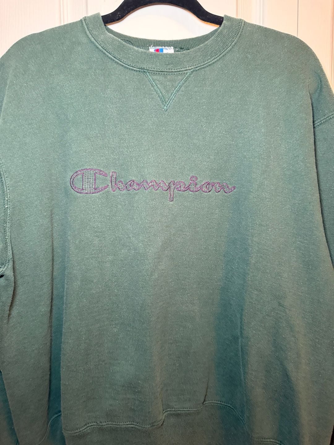 Vintage 90s Champion Reverse Weave Crewneck Sweatshirt Dark Green XL 3