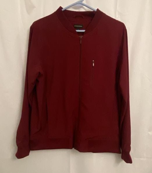 Banana Republic Women's Bomber Jacket BURGUNDY L, NWT 3