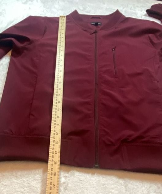 Banana Republic Women's Bomber Jacket BURGUNDY L, NWT 9