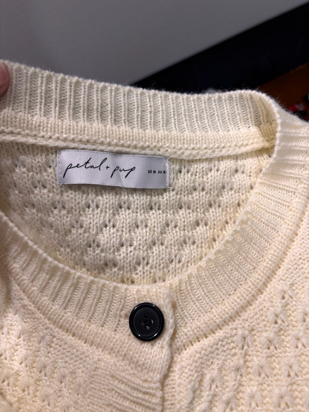 Buy Trudie Cherry Cardigan, Cream - Order Sweaters online - , CA 2
