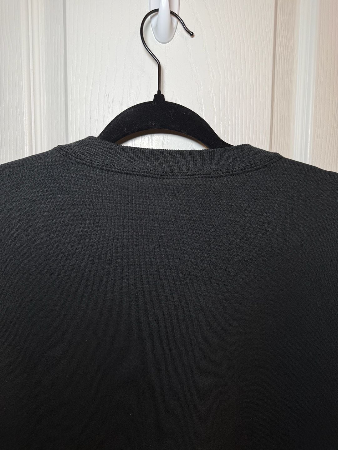 Vintage Hanes Classics V-Insert Blank Crewneck Sweatshirt Black XL Made in USA 10