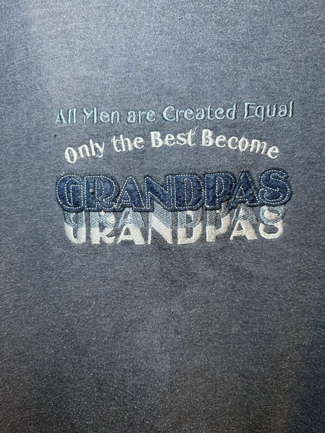 Vintage MC Sport Grandpa Embroidered Crewneck Sweatshirt Blue 2XL 4