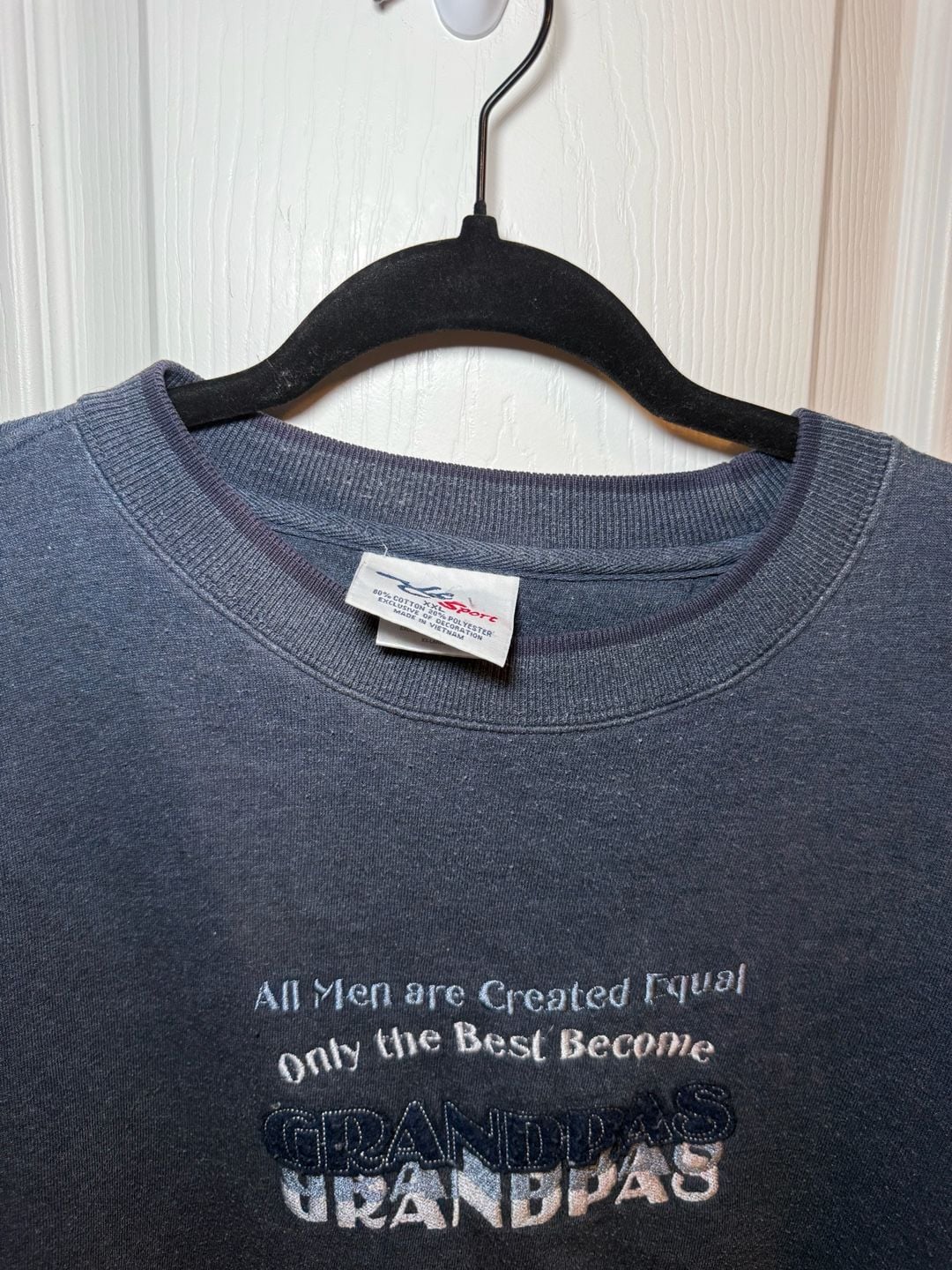 Vintage MC Sport Grandpa Embroidered Crewneck Sweatshirt Blue 2XL 6