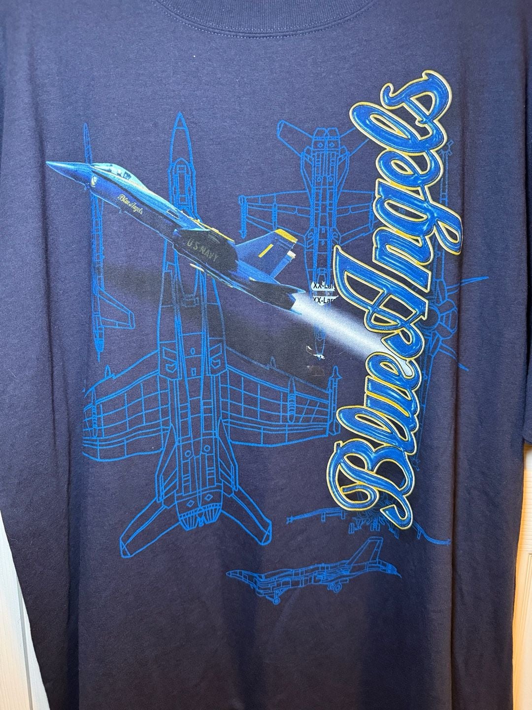 Liquid Blue Blue Angels Jet Fighter Graphic T-Shirt Navy 2X 3