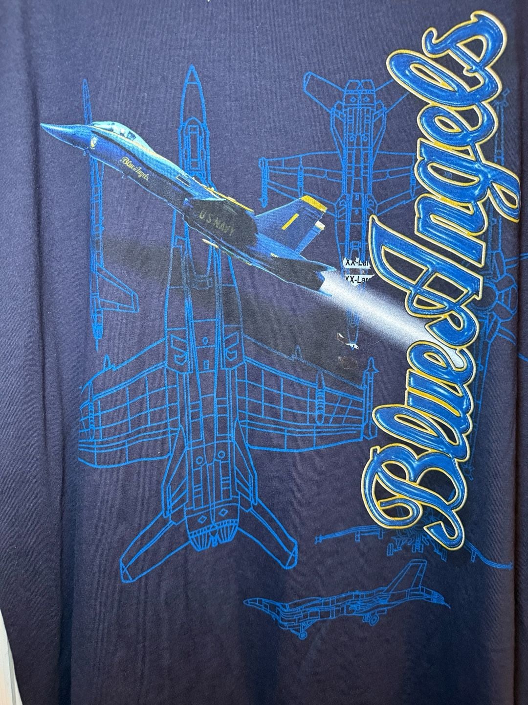 Liquid Blue Blue Angels Jet Fighter Graphic T-Shirt Navy 2X 4