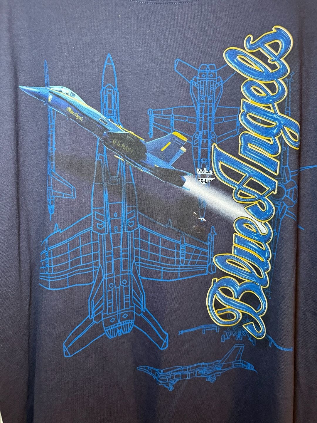 Liquid Blue Blue Angels Jet Fighter Graphic T-Shirt Navy 2X 5