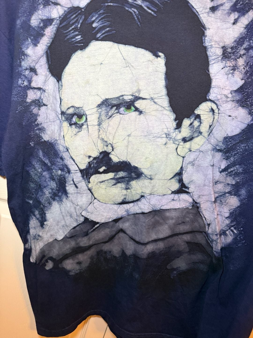 Nikola Tesla Vintage Portrait Graphic T-Shirt Blue 5