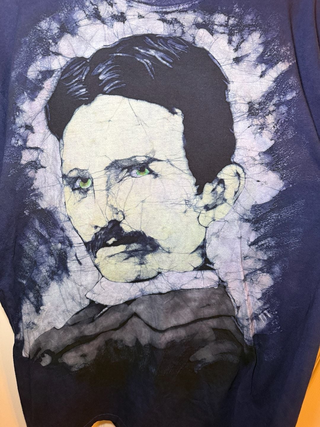 Nikola Tesla Vintage Portrait Graphic T-Shirt Blue 7