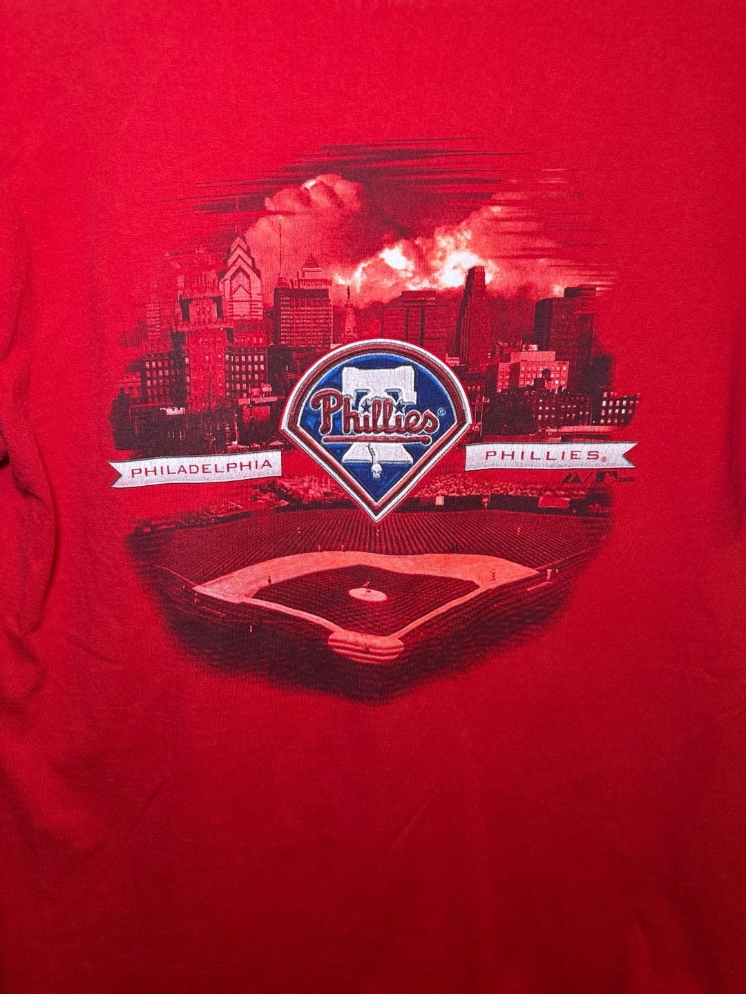 Majestic 2008 MLB Philadelphia Phillies Citizens Bank Park Stadium T-Shirt Large 3