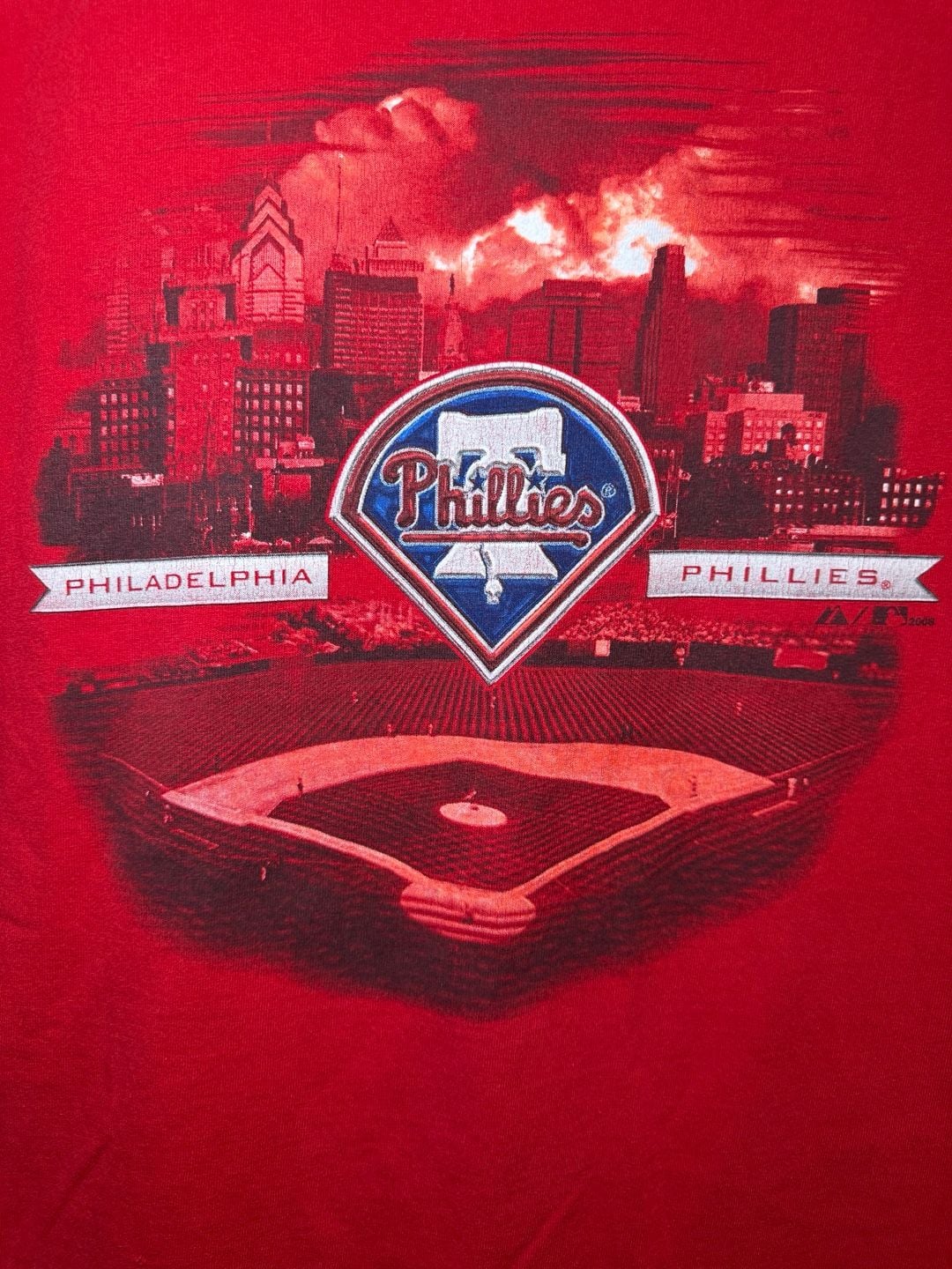 Majestic 2008 MLB Philadelphia Phillies Citizens Bank Park Stadium T-Shirt Large 4