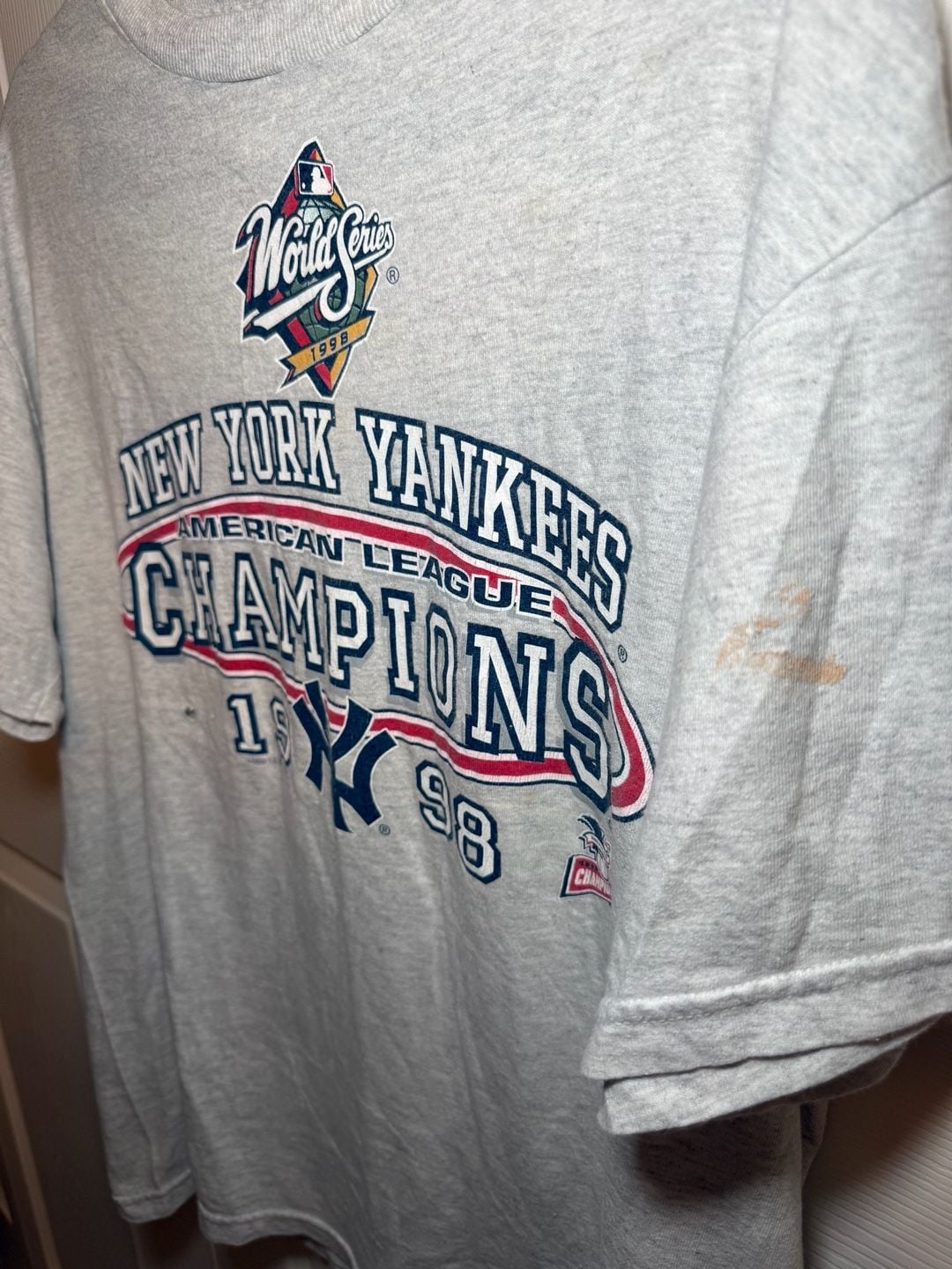 Vintage 1998 Logo 7 New York Yankees American League Champions T-Shirt 7