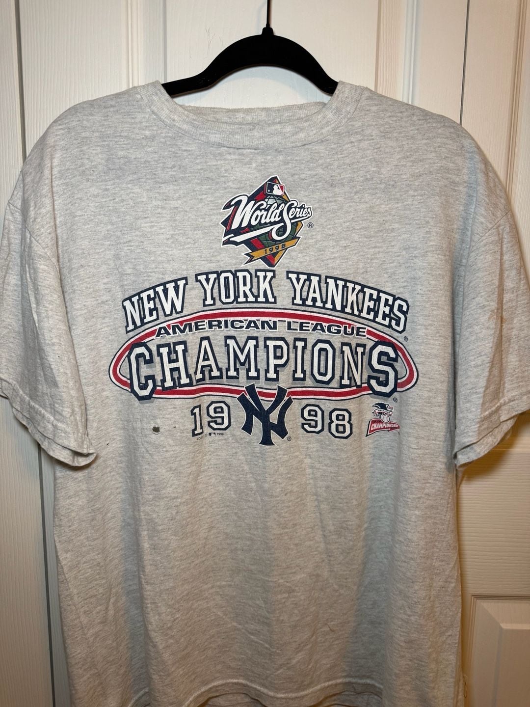 Vintage 1998 Logo 7 New York Yankees American League Champions T-Shirt 8