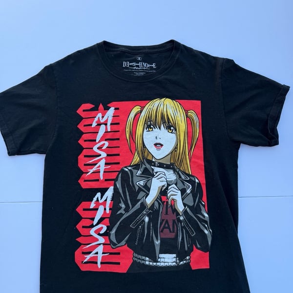 Death Note Misa Misa Anime Graphic T-Shirt Size S Black