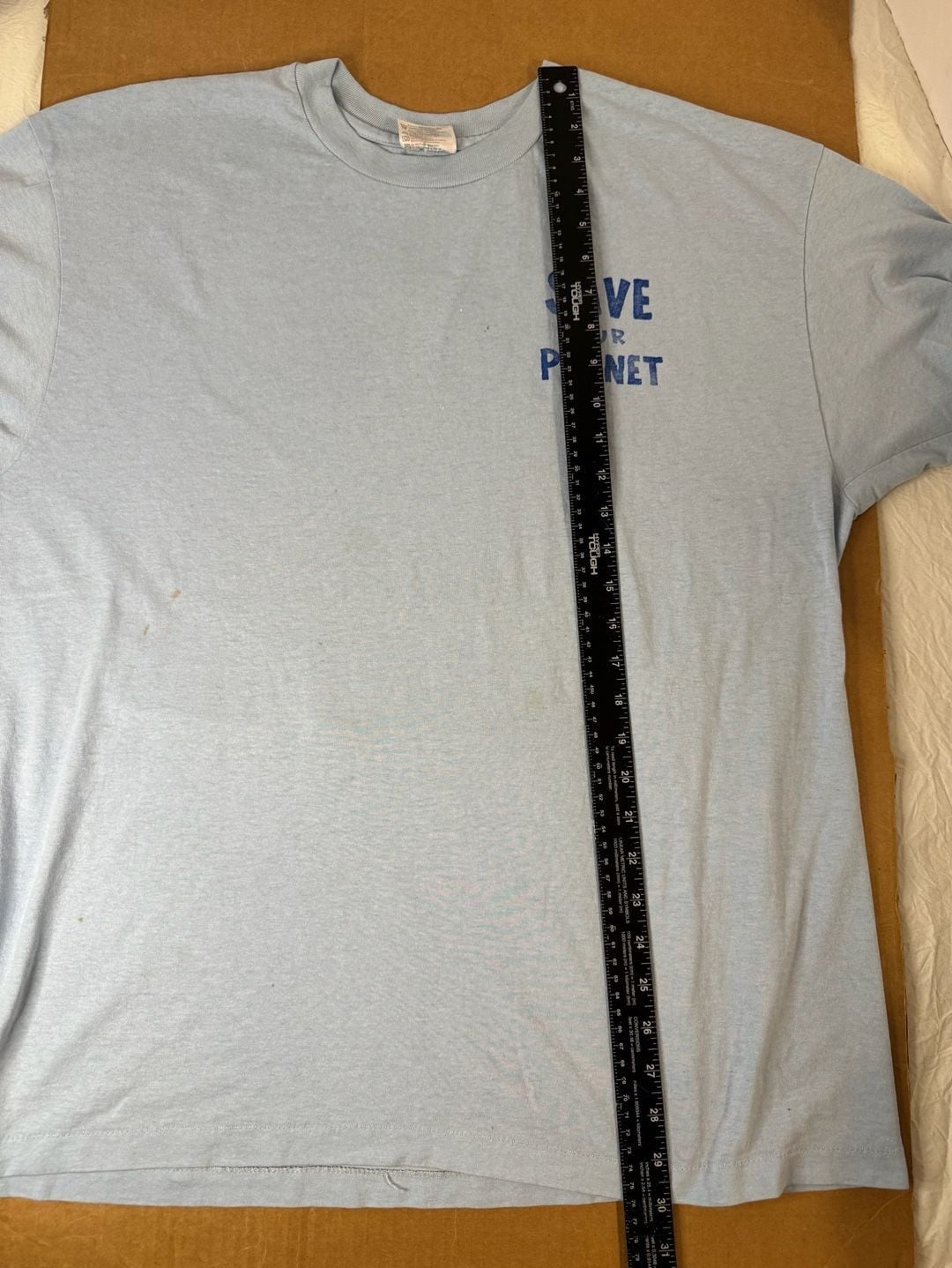 Hanes Heavyweight Save Our Planet T-Shirt Size XL Made in USA Vintage 10