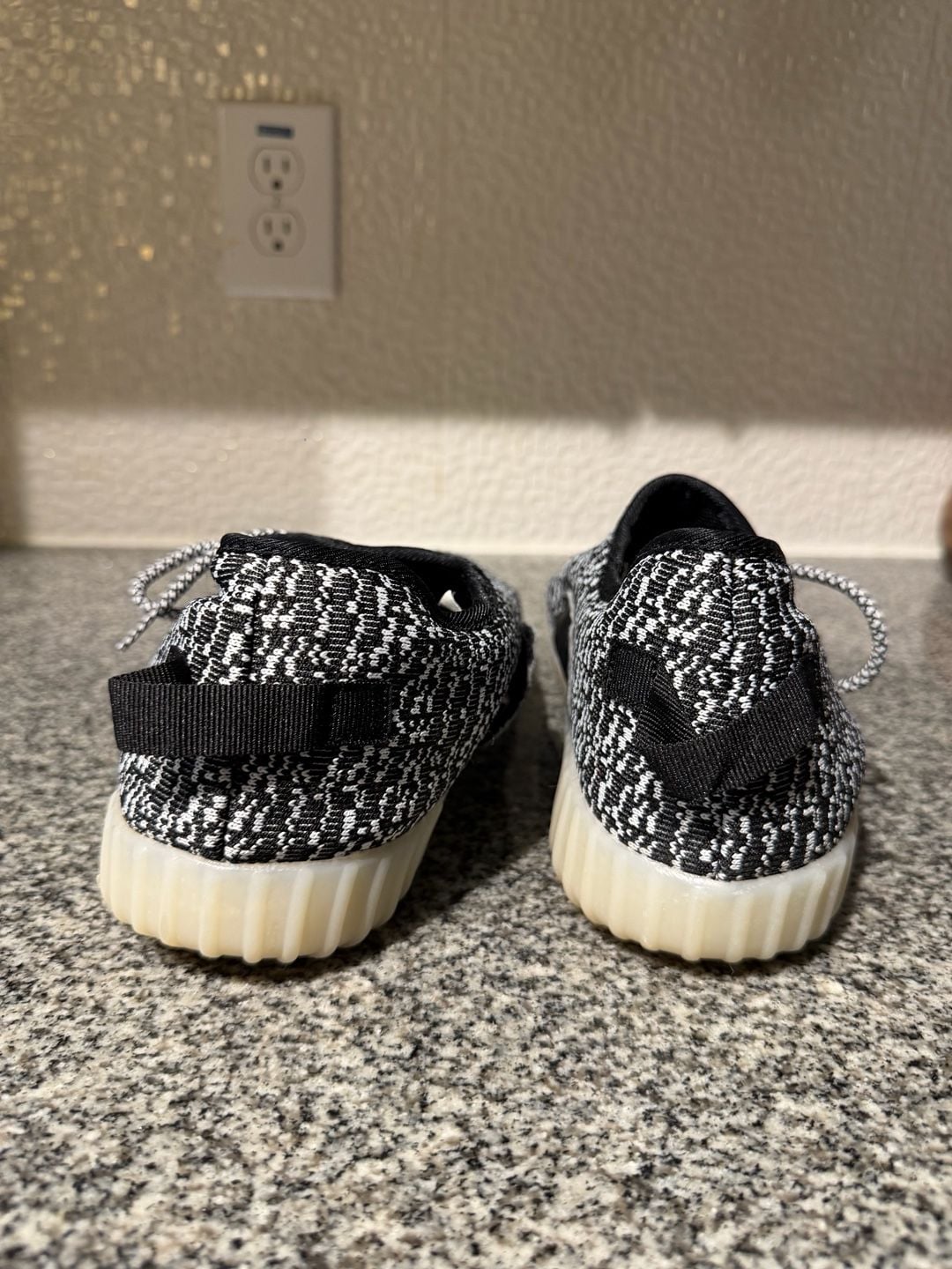 Adidas Yeezy Boost 350 V2 Black White Knit Sneakers 4