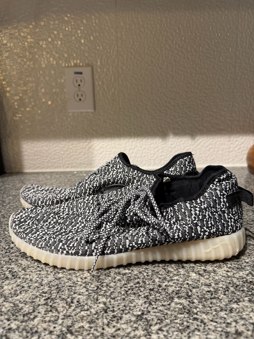 Adidas Yeezy Boost 350 V2 Black White Knit Sneakers 5