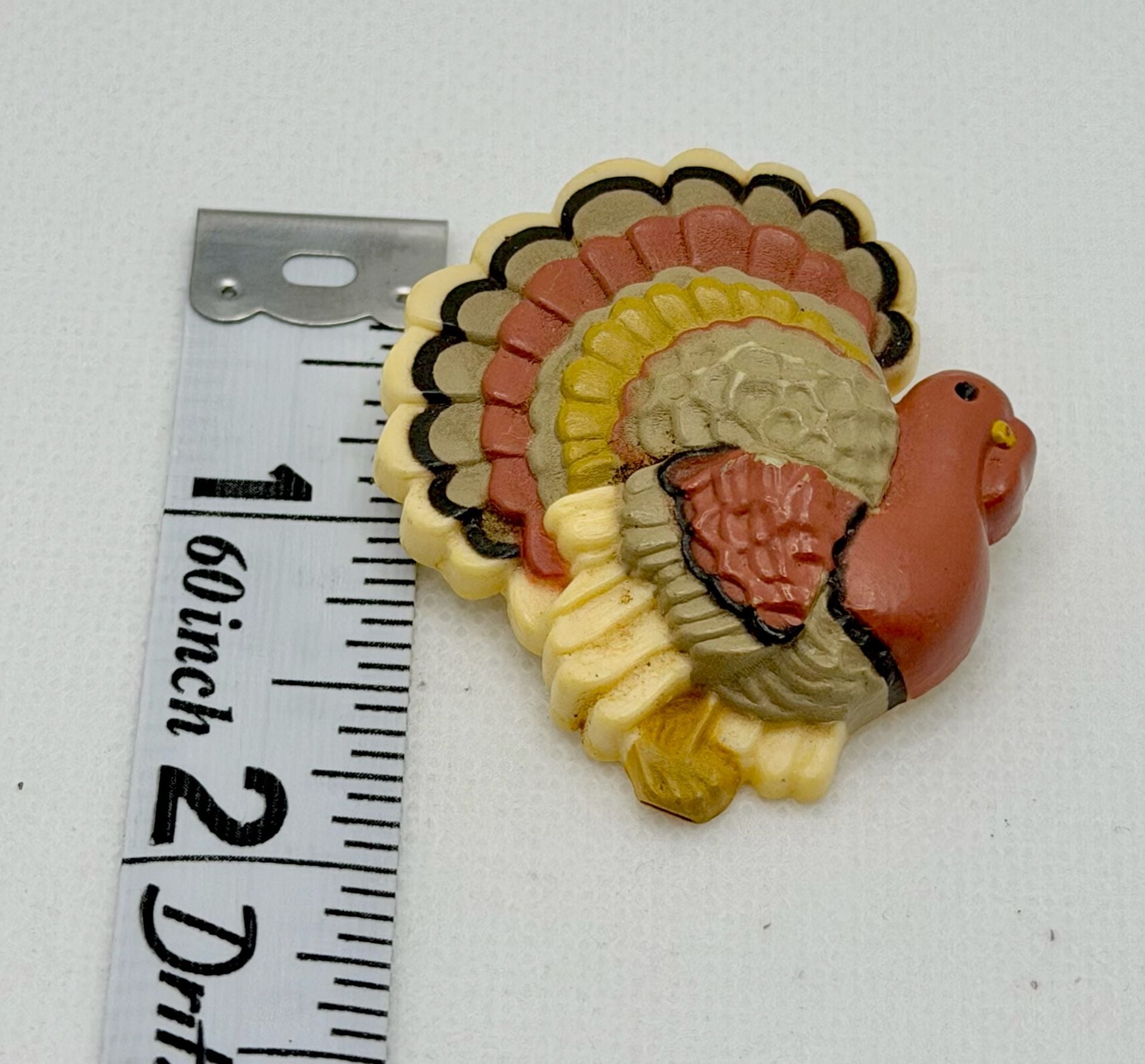 Vintage Hallmark Thanksgiving Turkey Brooch Lapel Pin 4