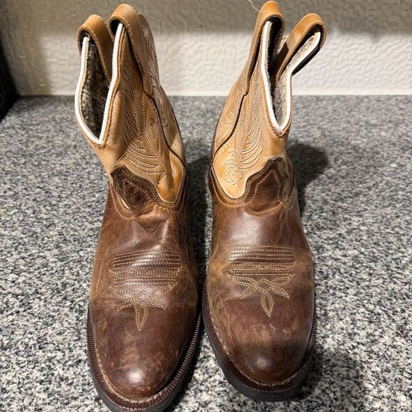 Laredo Tori Brown & Tan Leather Western Boot 51016 Women's 8.5 M
