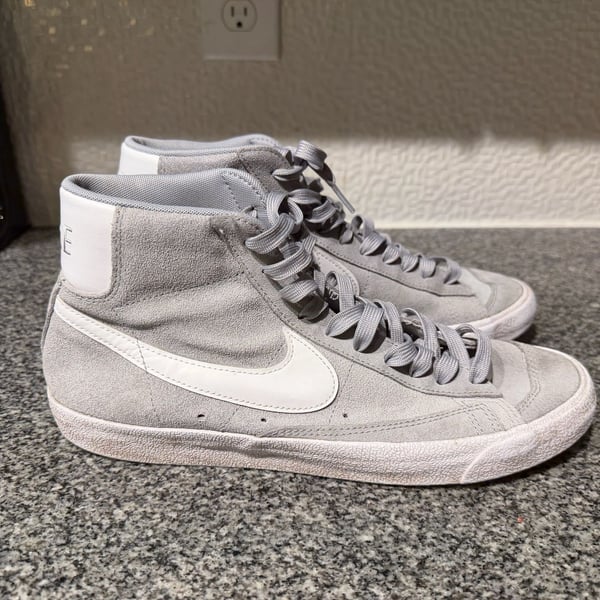 Nike Blazer Mid '77 Suede Light Smoke Grey / White CI1172-004 Men's Size 11