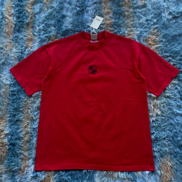 Vetements Biker Cross Logo T-Shirt Red