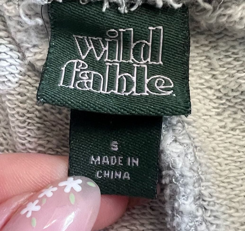 Wild Fable Gray Heathered Cargo Sweat Shorts with Drawstring 4