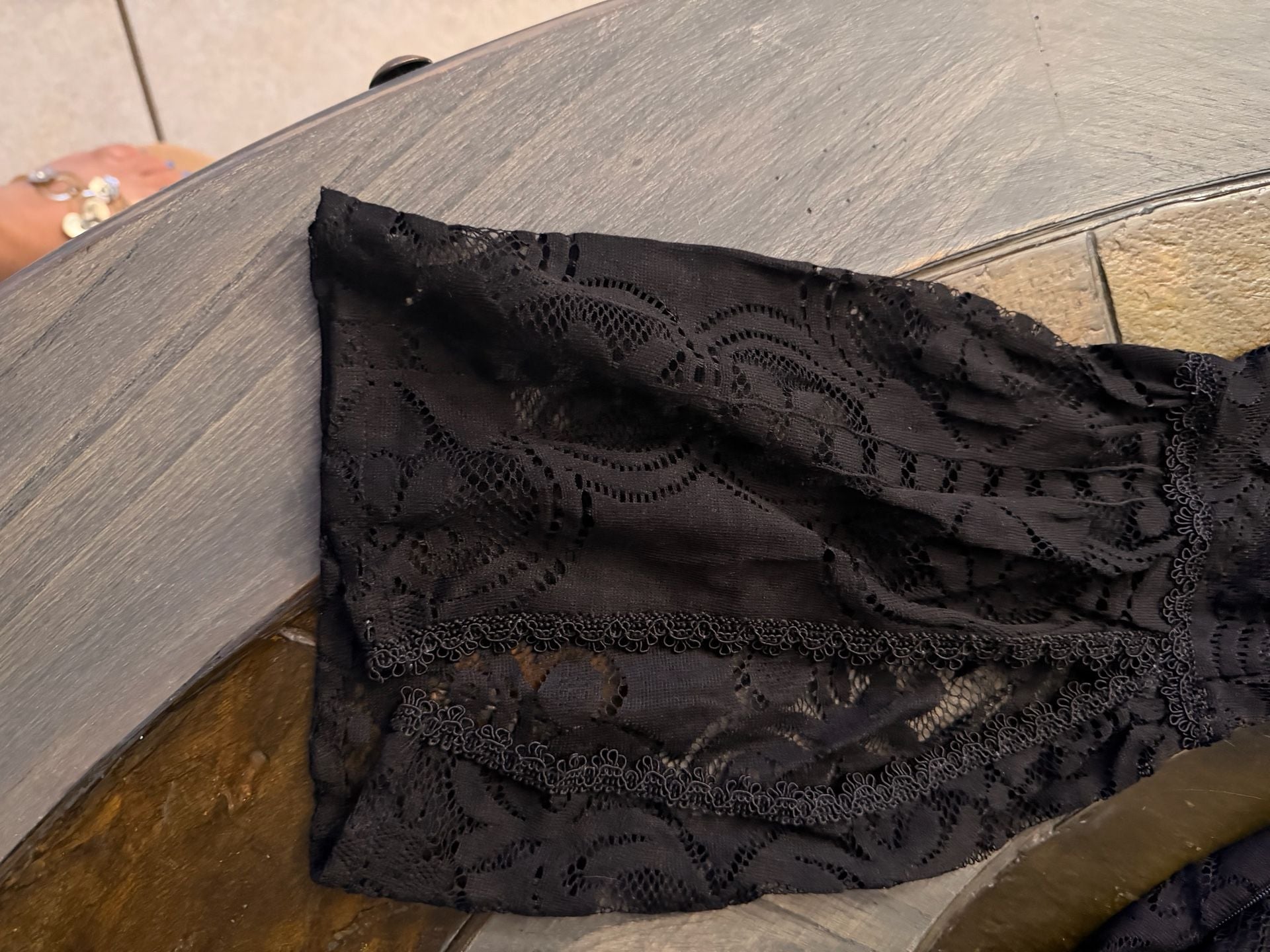 Free People Lover's Folk Song Black Lace Mini Dress 7