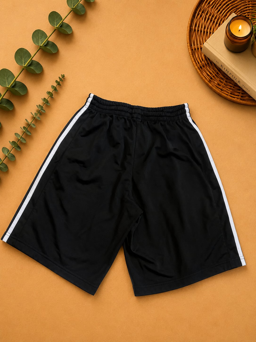 Adidas Men's Black 3-Stripes Athletic Shorts with Logo 3