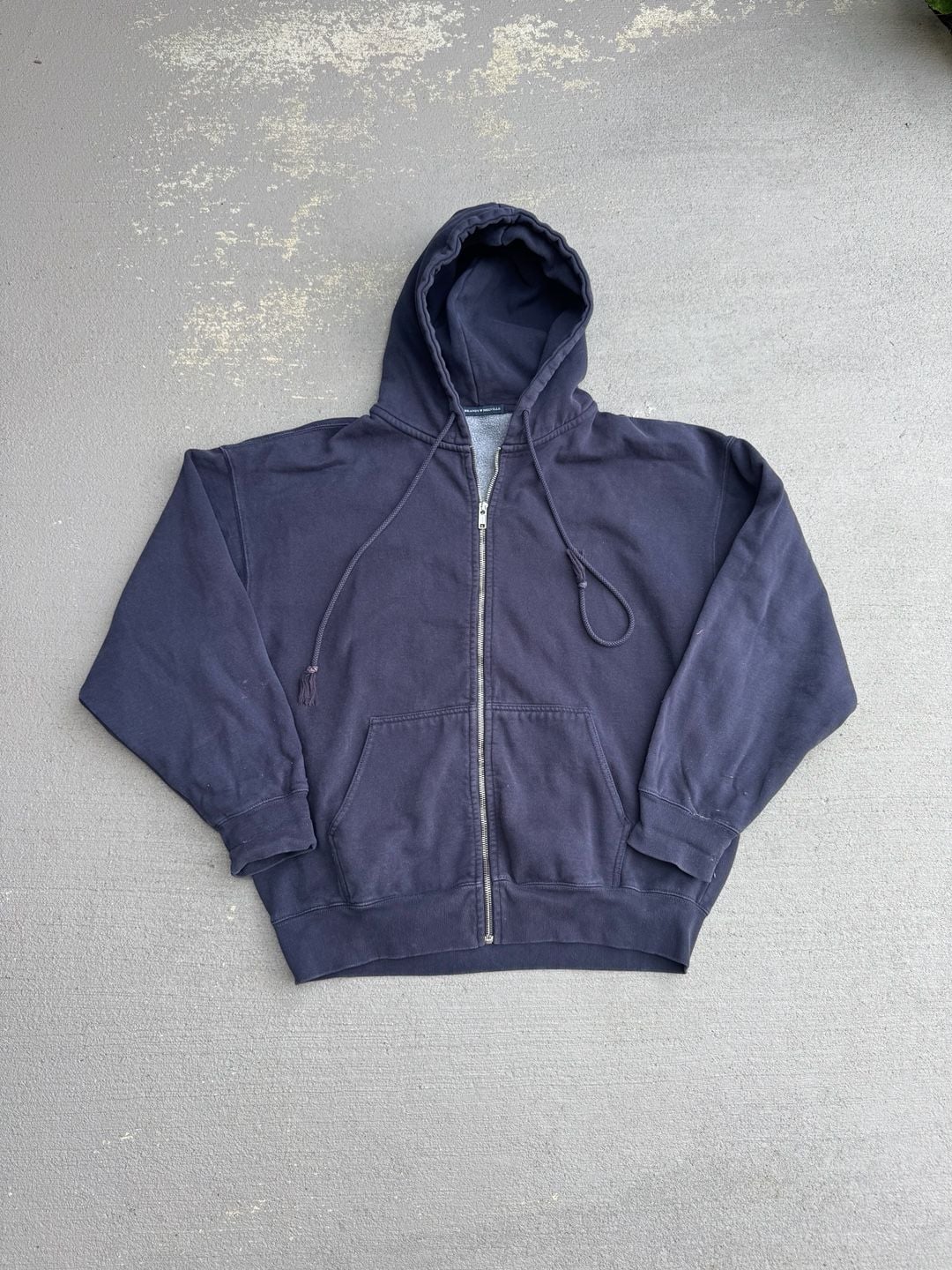 Brandy Melville Navy Blue Christy Zip Up Hoodie 2