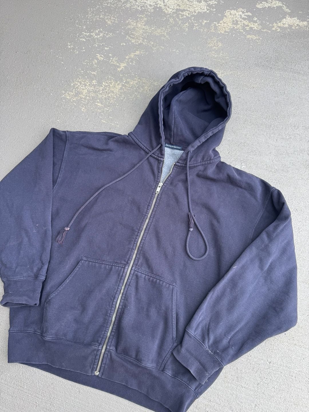Brandy Melville Navy Blue Christy Zip Up Hoodie 3