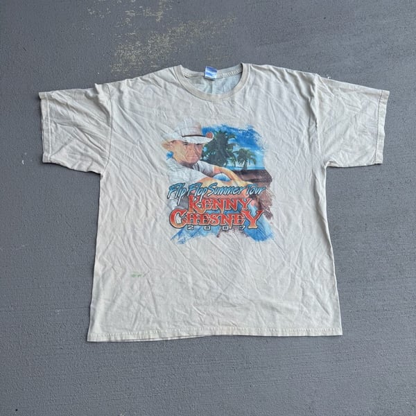 Vintage 2007 Kenny Chesney Flip Flop Summer Tour Concert T-Shirt XL