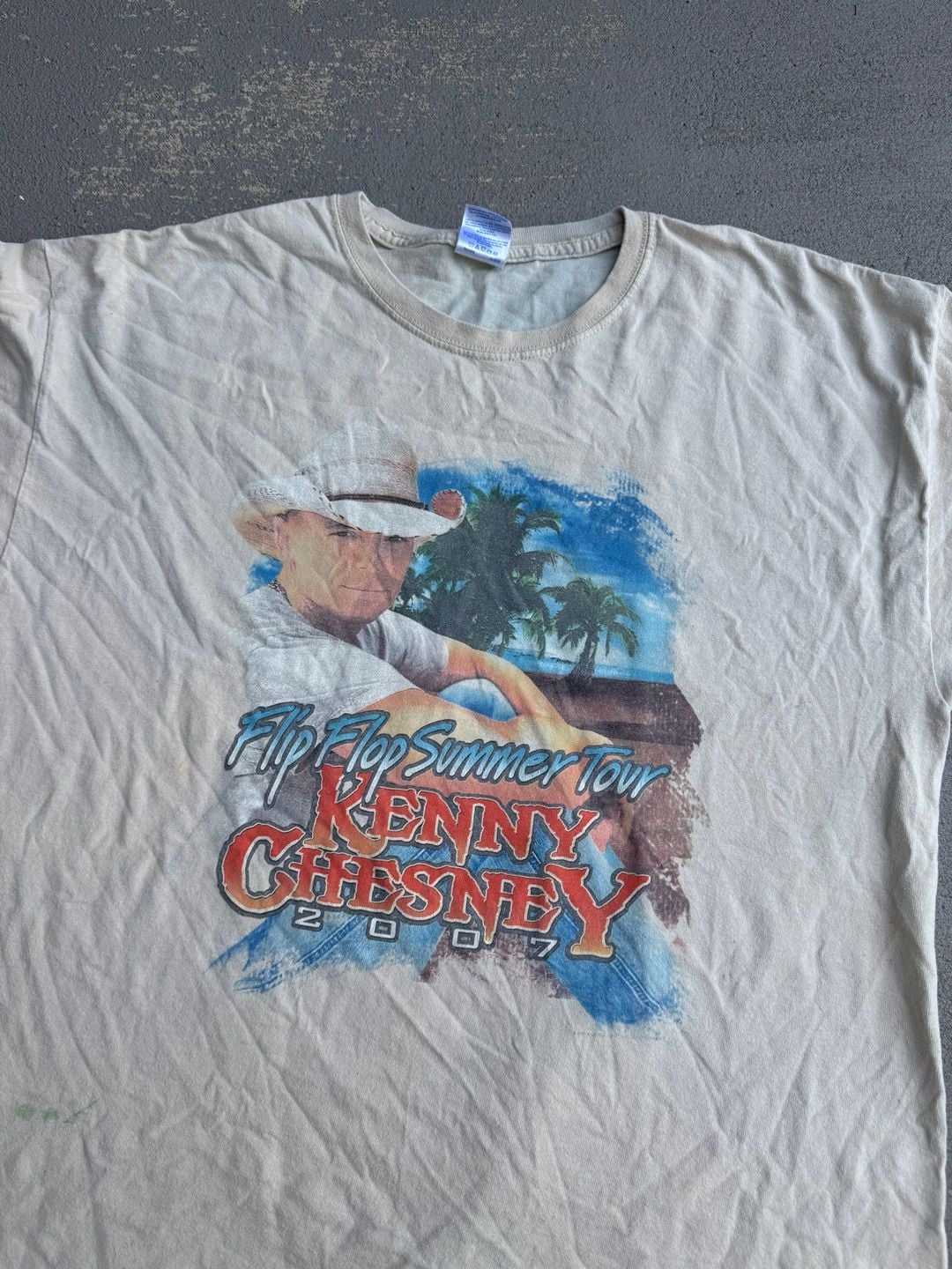 Vintage 2007 Kenny Chesney Flip Flop Summer Tour Concert T-Shirt XL 3