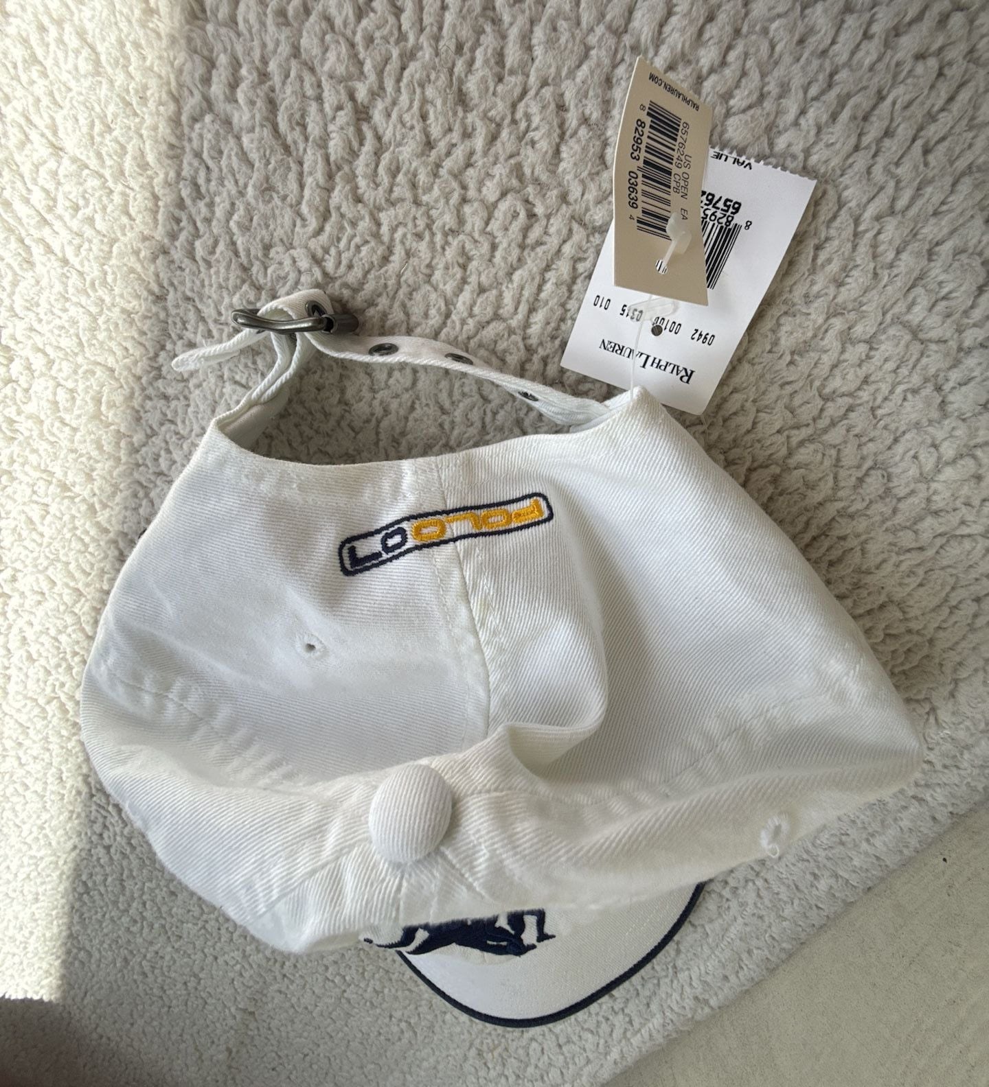 NWT White Polo Ralph Lauren US Open 2007 Baseball Cap Vintage 3