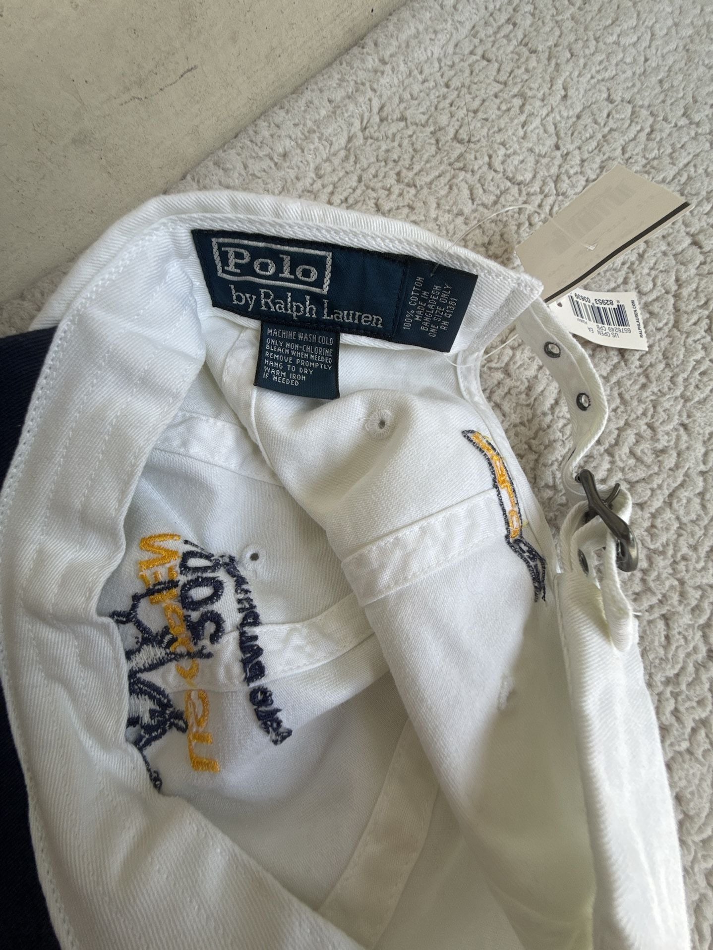 NWT White Polo Ralph Lauren US Open 2007 Baseball Cap Vintage 4