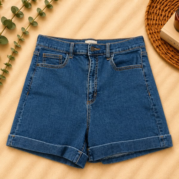 Altar'd State High Rise Cuffed Denim Shorts Size 13