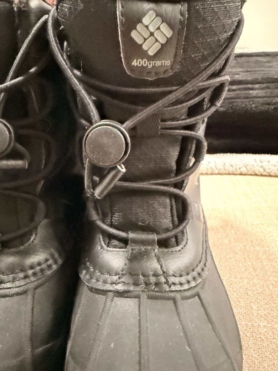 Columbia Bugaboot Celsius Kids Black Winter Snow Boots Size 10 7