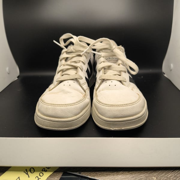 Adidas White and Black Team Court Sneakers Shoes
