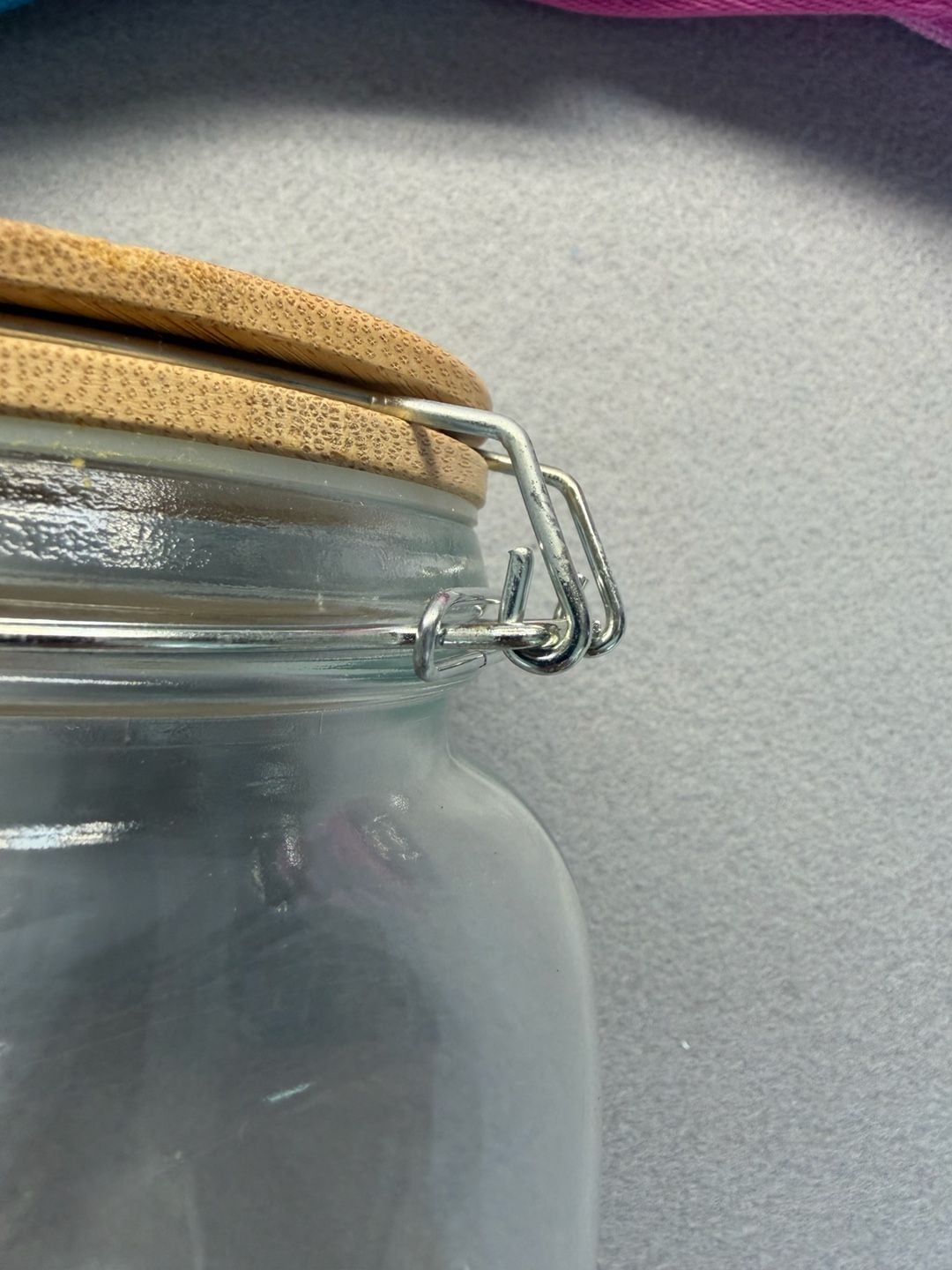 Dolly Parton Christmas Holiday Glass Storage Jar with Wire Clasp Lid and Holly Jolly Design 5