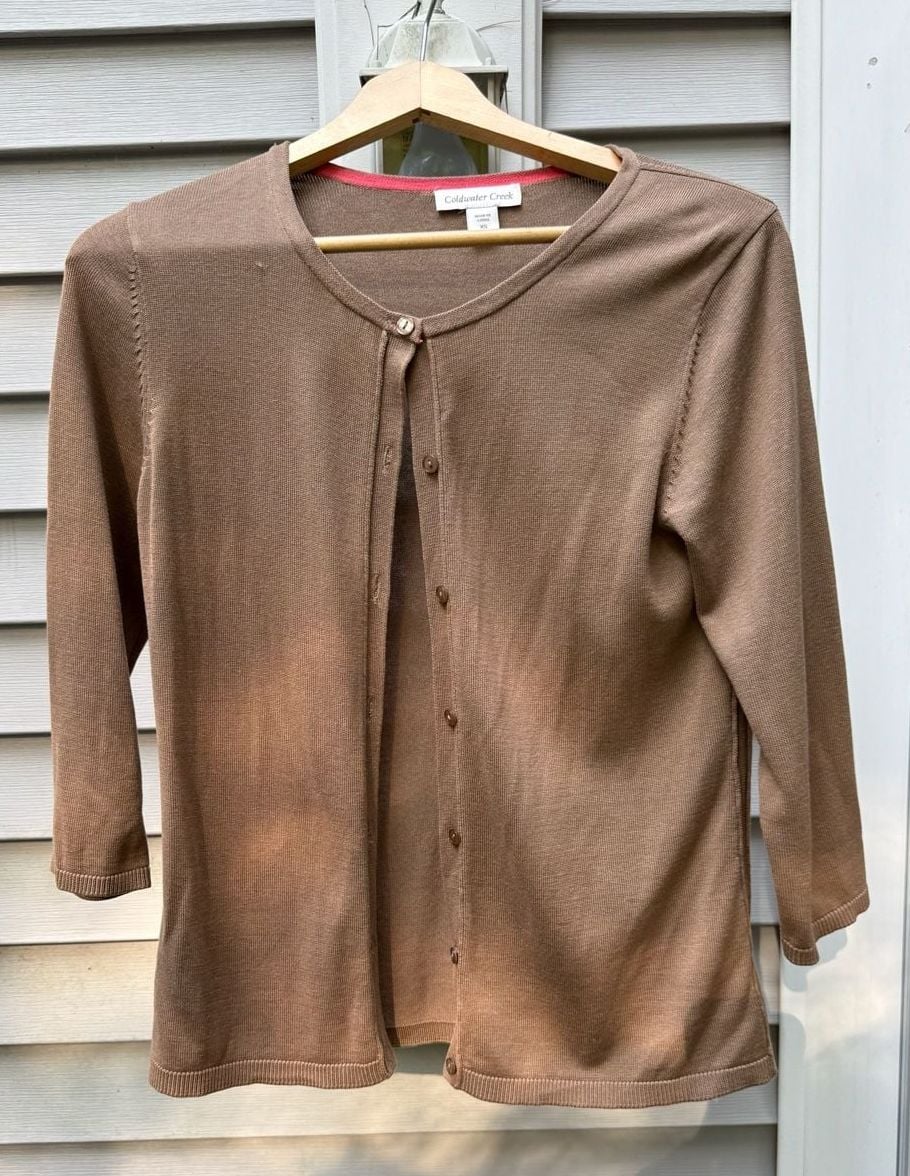 Coldwater Creek Women's 70% Silk 30% Cotton Rib-Knit Sweater XS 2
