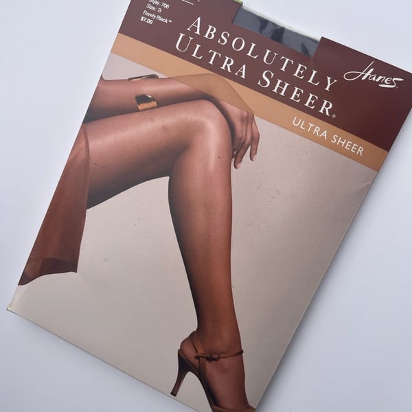Hanes Absolutely Ultra Sheer Pantyhose with Control Top Barely Black - Style 706, Size B