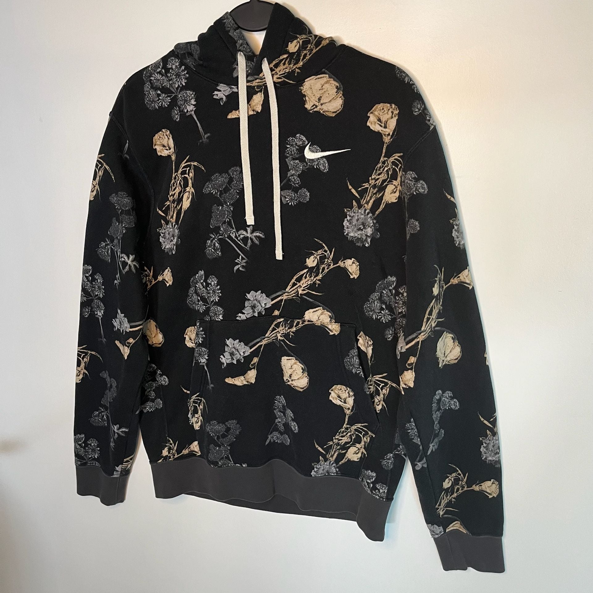 Nike Sportswear Club Fleece Floral Print Pullover Hoodie Size Small 4